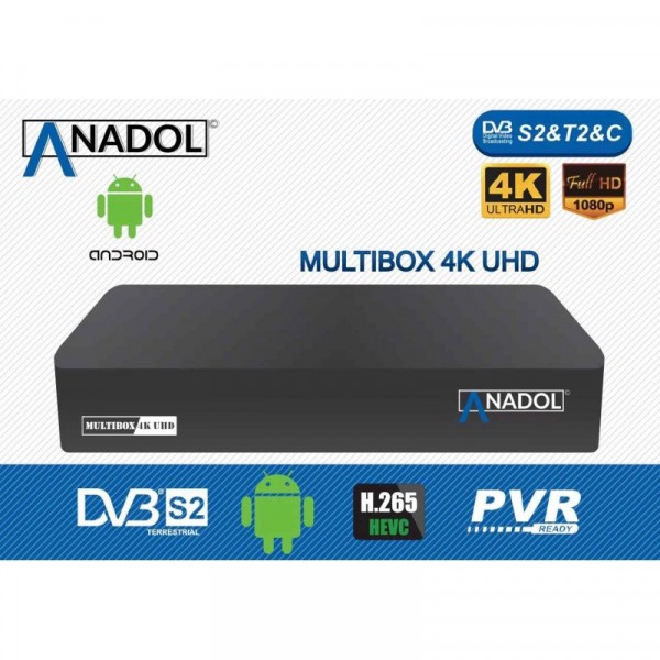 Anadol MULTIBOX 4K UHD E2 Linux Combo Receiver mit DVBS2 + DVBC/T2