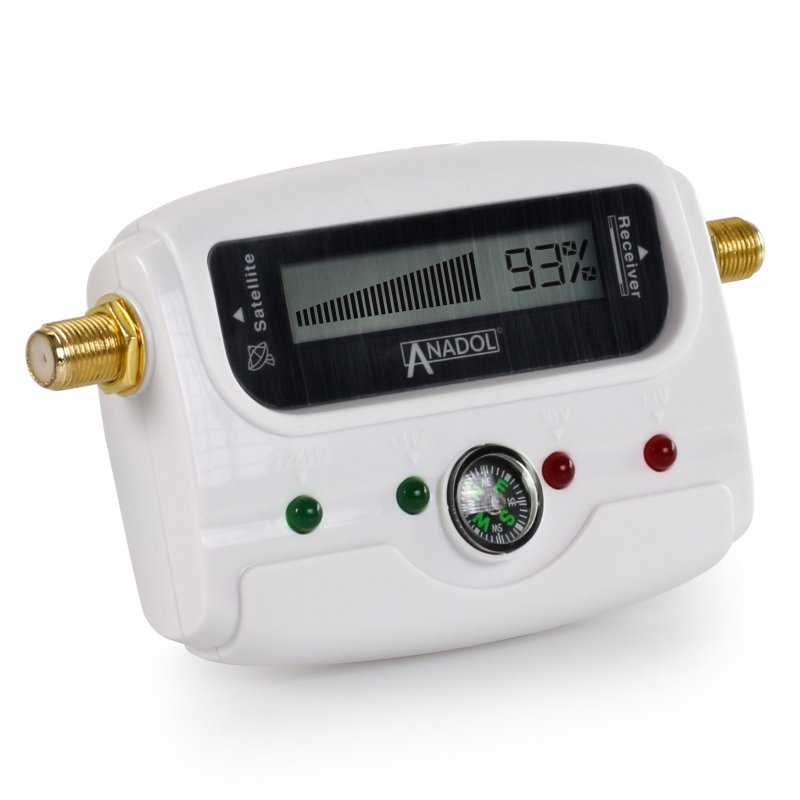 Anadol SF44 Digitaler Satfinder Messgerät mit Kompass Signalton & Pegelskala 